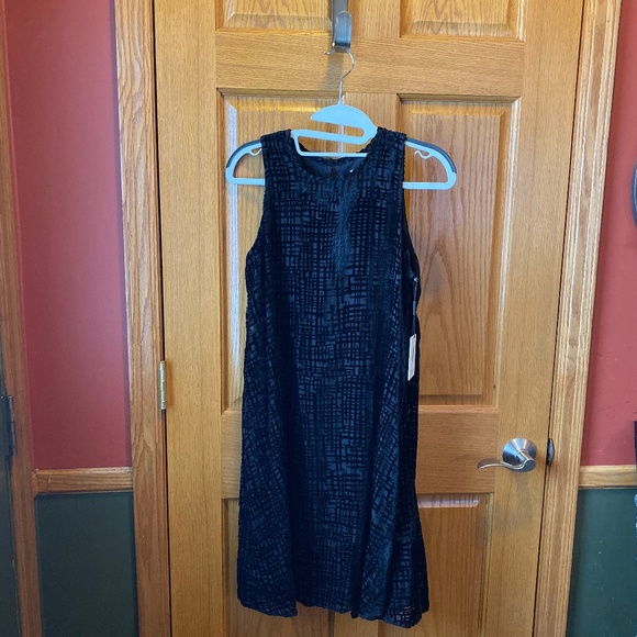 Calvin Klein Black Velvet Dress Calvin Klein Sheath Dress Women Small Black  Velvet Cold